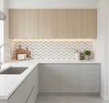 Chevron Polished Porcelain Mosaic Tile For Walls & Floors - MARICERA