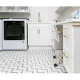 Chevron Polished Porcelain Mosaic Tile For Walls & Floors - MARICERA