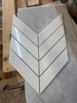 Chevron Thasos Marble Tile - MARICERA