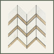 Chevron Glacier White Honed Marble Mosaic Tile For Walls & Floors