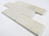 Crema Beige 3x6 Tumbled Marble Tile For Walls & Floors - MARICERA
