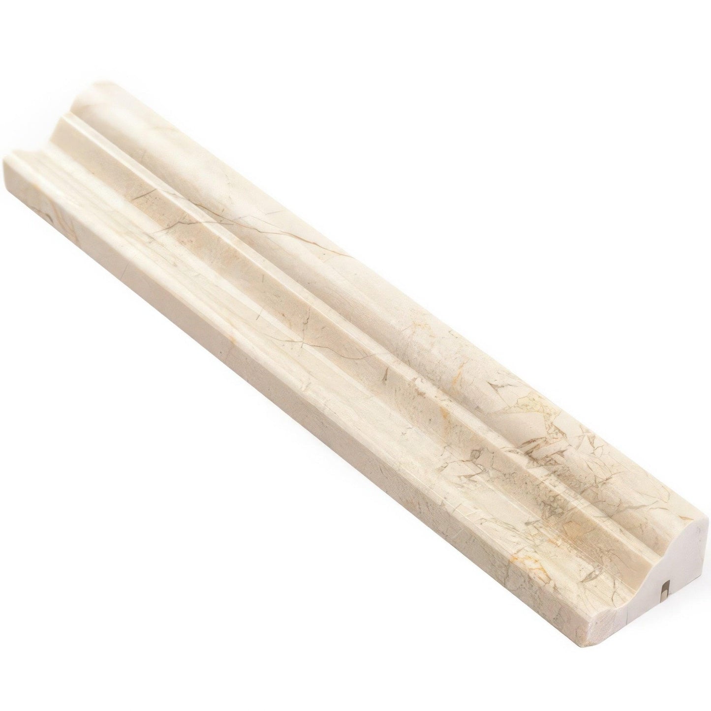 Crema Beige Chair Rail Honed Marble Tile Trim - MARICERA