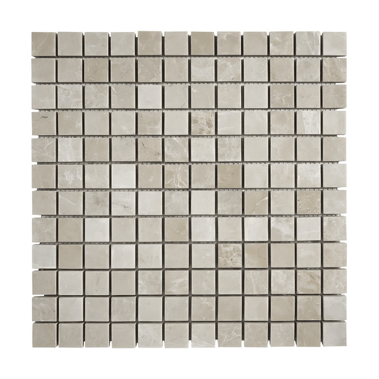 Crema Marfil 1x1 Honed Beige Marble Mosaic Tile For Walls & Floors - MARICERA
