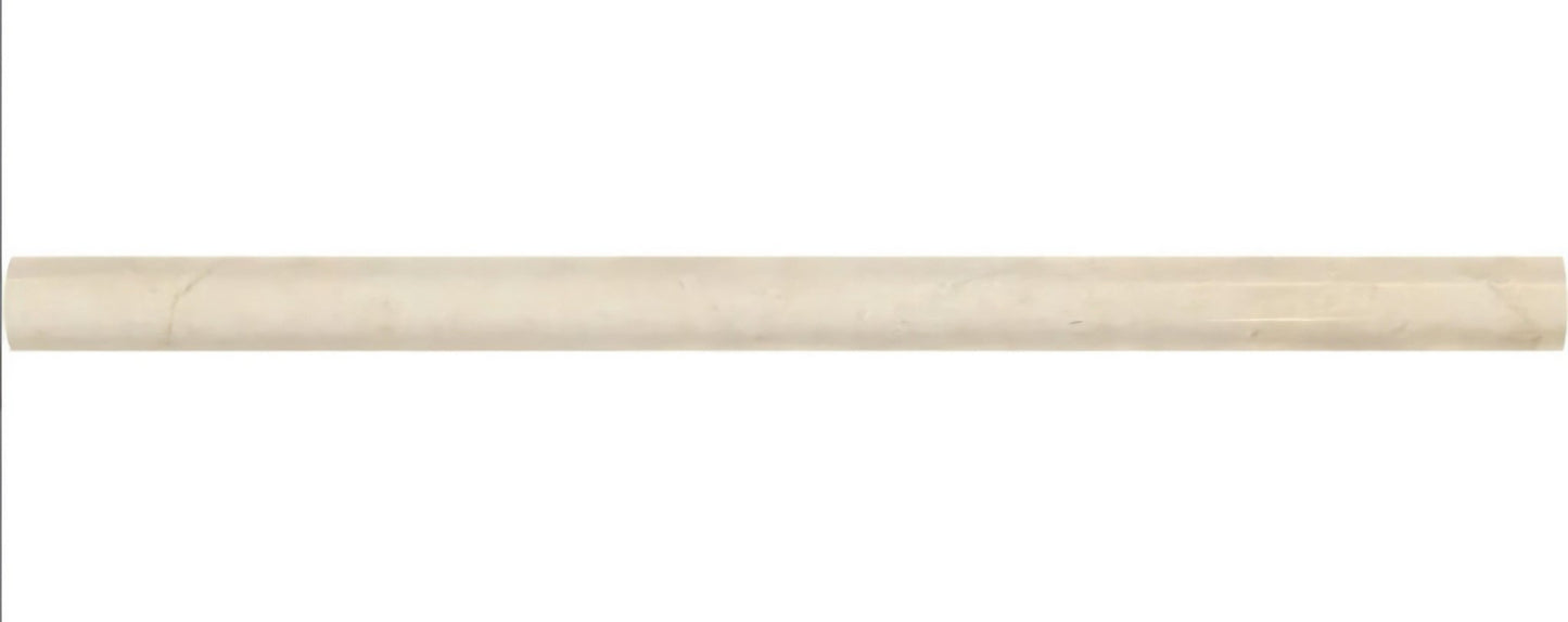 Crema Marfil Beige Honed Marble Pencil Liner Wall & Floor Tile Trim - MARICERA