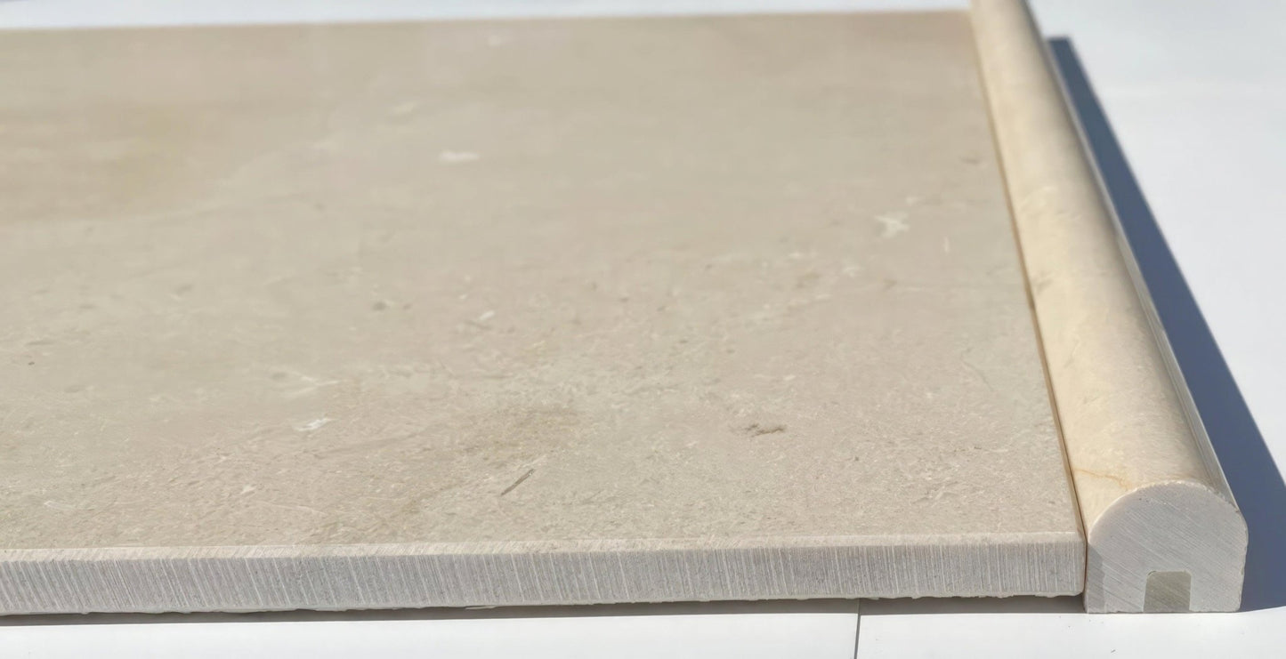 Crema Marfil Beige Honed Marble Pencil Liner Wall & Floor Tile Trim - MARICERA