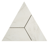 Delta Calacatta Polished White Porcelain Mosaic Tile For Walls & Floors - MARICERA