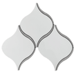 DLM Polished White and Gray Porcelain Mosaic Tile For Walls & Floors - MARICERA