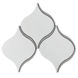 DLM Polished White and Gray Porcelain Mosaic Tile For Walls & Floors - MARICERA