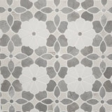 Flower Mix Polished White Porcelain Mosaic Tile For Walls & Floors - MARICERA