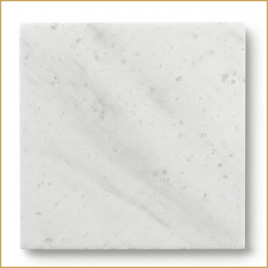 Glacier White 12x12 Polished Marble Tile For Walls & Floors - MARICERA