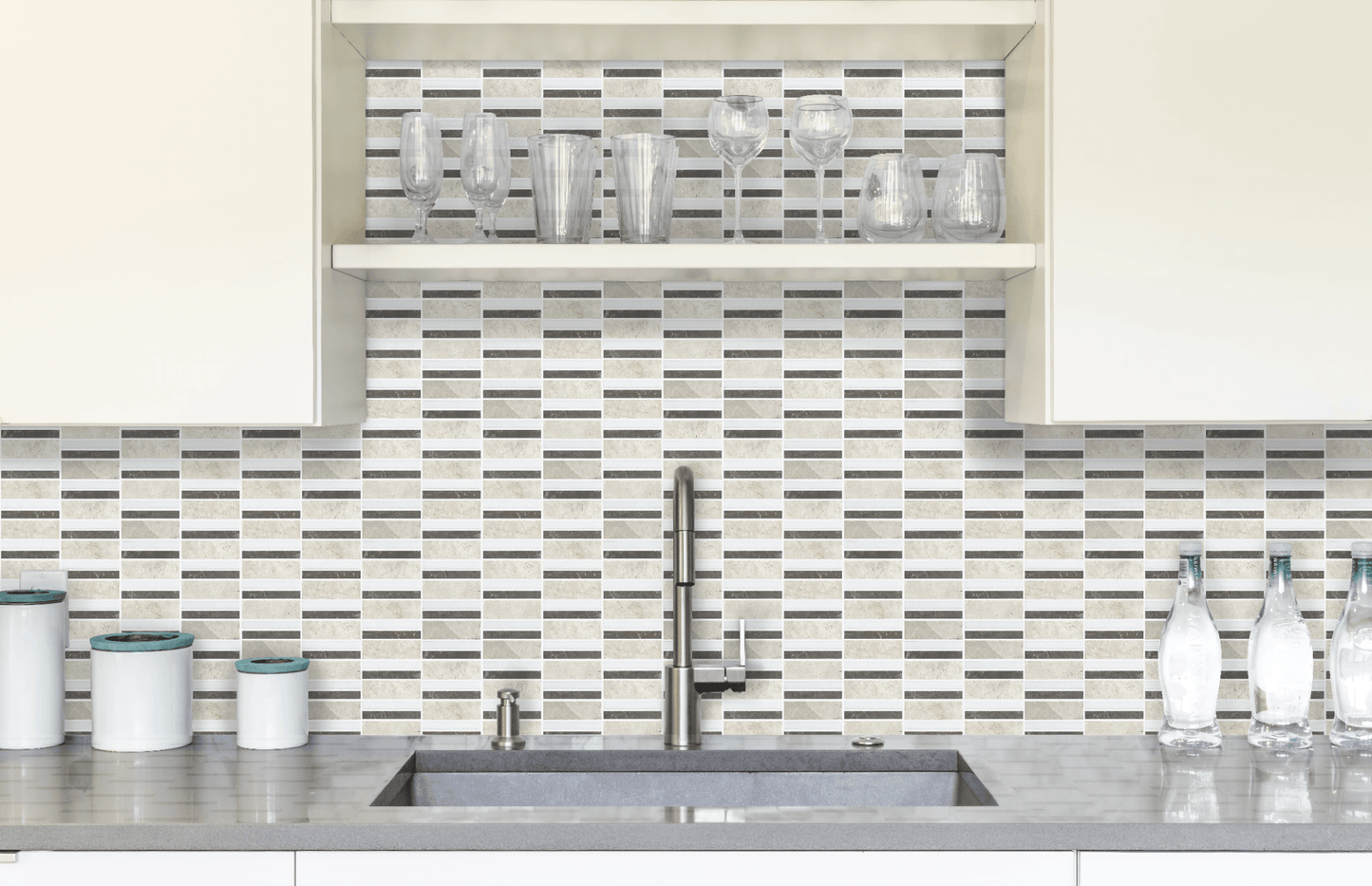 Horizon 1x3 Honed Marble Mosaic Tile For Walls & Floors - MARICERA