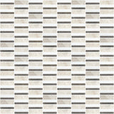 Horizon 1x3 Honed Marble Mosaic Tile For Walls & Floors - MARICERA