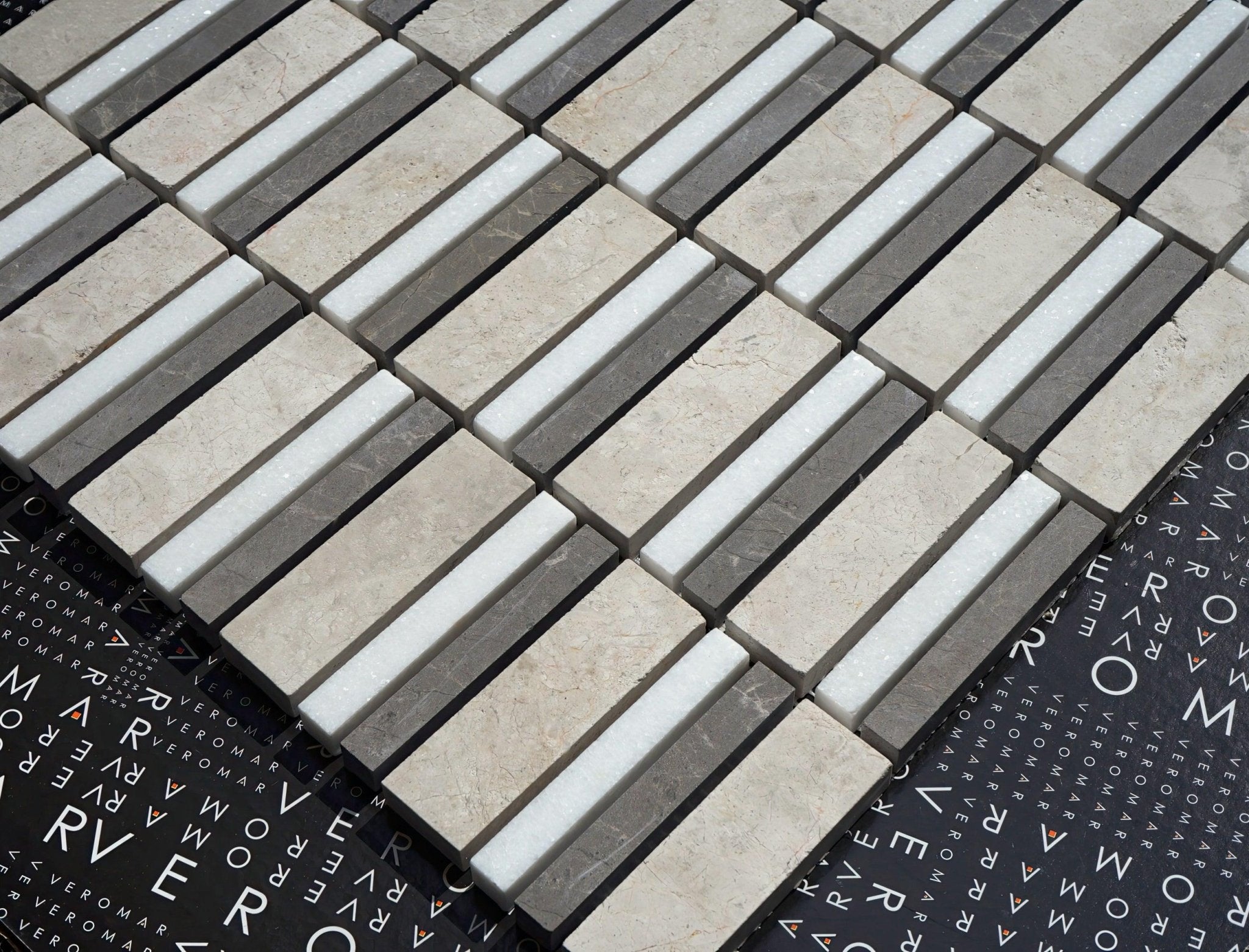 Horizon 1x3 Honed Marble Mosaic Tile For Walls & Floors - MARICERA