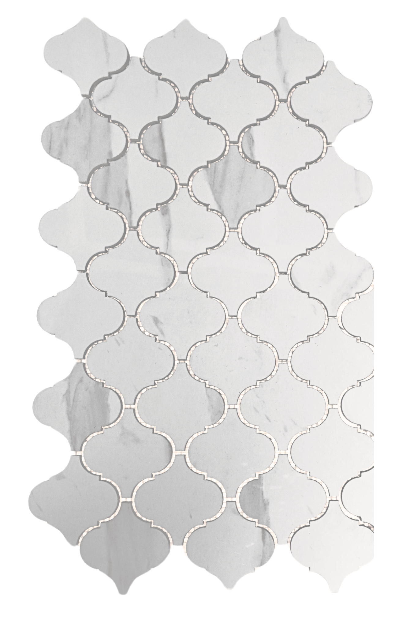 Lantern Calacatta Polished White Porcelain Mosaic Tile For Walls & Floors - MARICERA