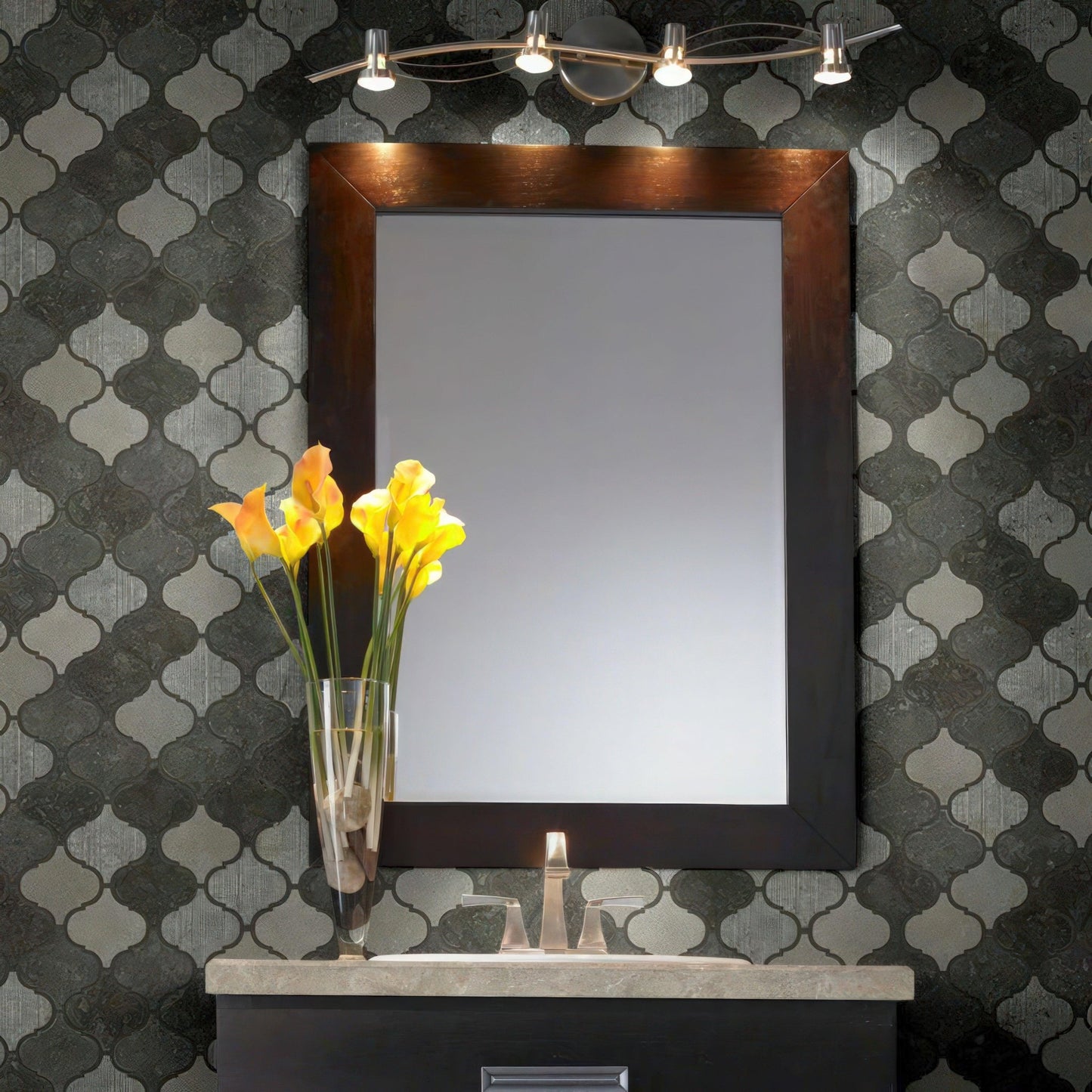 Lantern Milly Gray Limestone Mosaic Tile For Walls & Floors - MARICERA