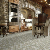 Lantern Thala Gray Limestone Mosaic Tile For Walls & Floors - MARICERA