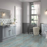 LumiFlora Engraved White Marble Tile - MARICERA