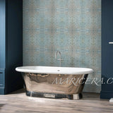 LumiFlora Engraved White Marble Tile - MARICERA