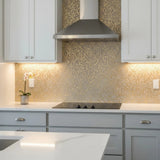 LumiFlora - Gold Leaf - Crema Marfil Engraved Tile - MARICERA