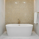 LumiFlora - Gold Leaf - Crema Marfil Engraved Tile - MARICERA