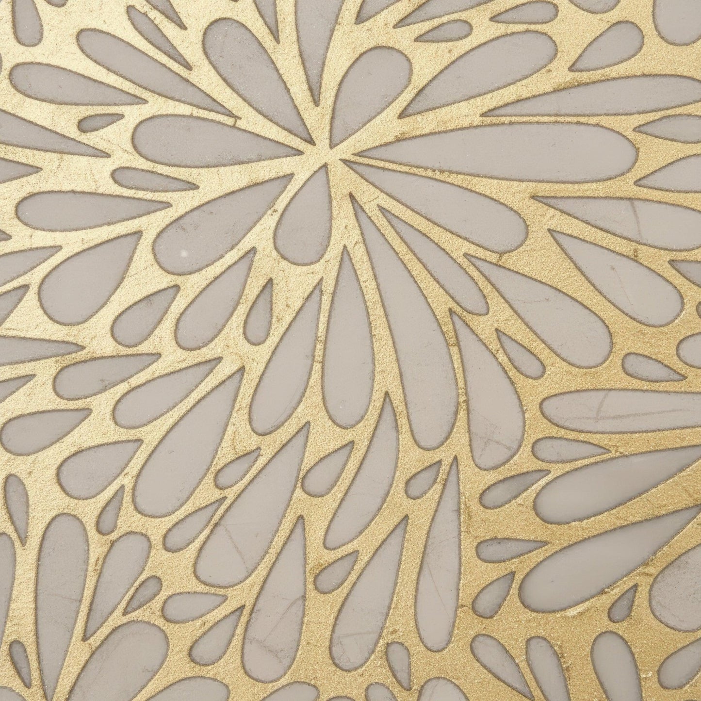 LumiFlora - Gold Leaf - Crema Marfil Engraved Tile - MARICERA