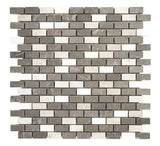 Mix Color 1x2 Honed Marble Mosaic Tile For Walls & Floors - MARICERA