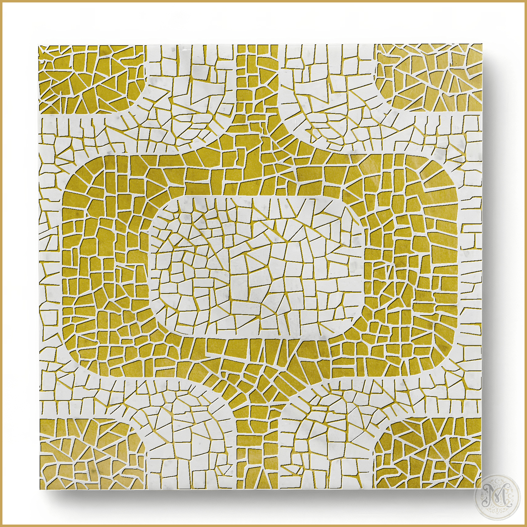 Mosaic | Glacier White Marble | Pattern Engraved - MARICERA