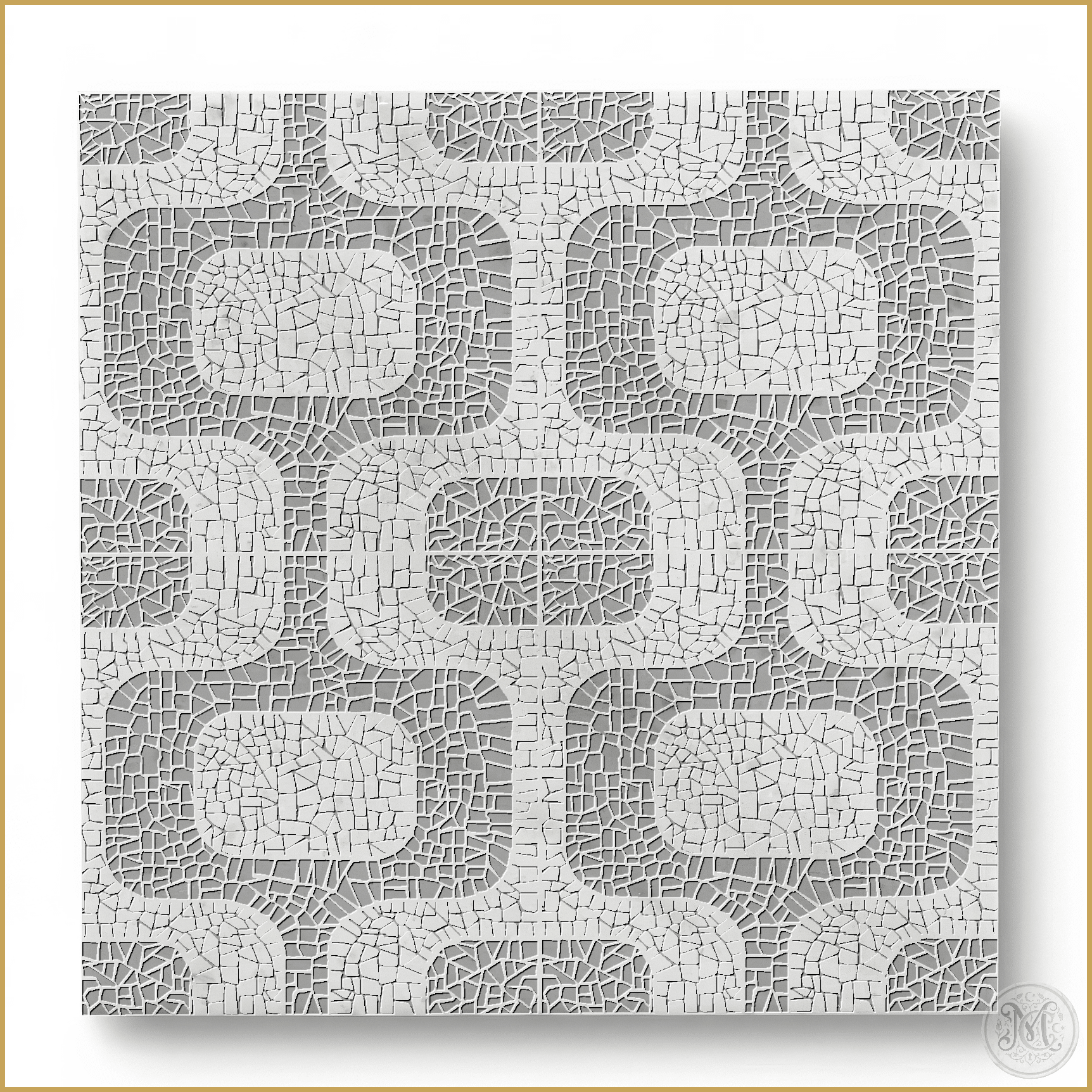 Mosaic | Glacier White Marble | Pattern Engraved - MARICERA