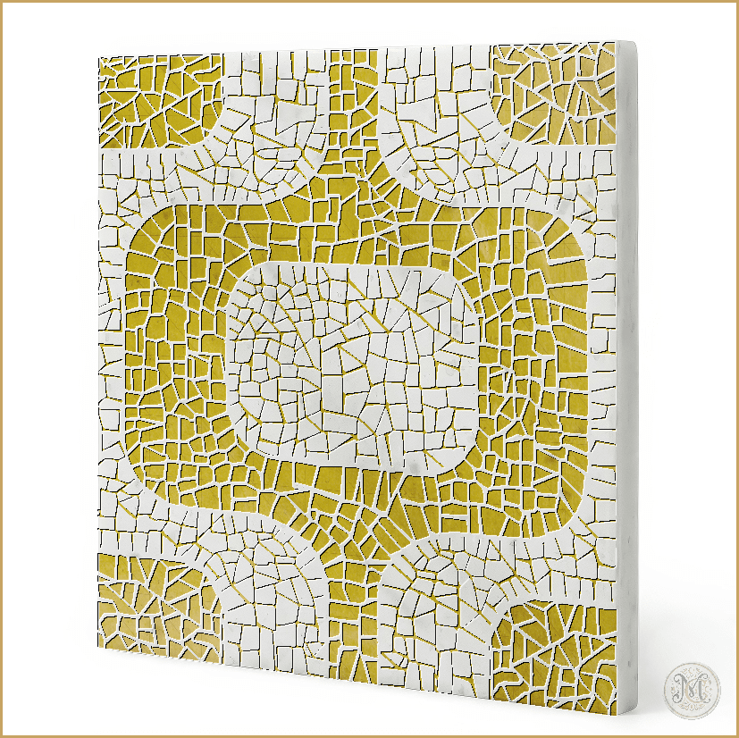 Mosaic | Glacier White Marble | Pattern Engraved - MARICERA