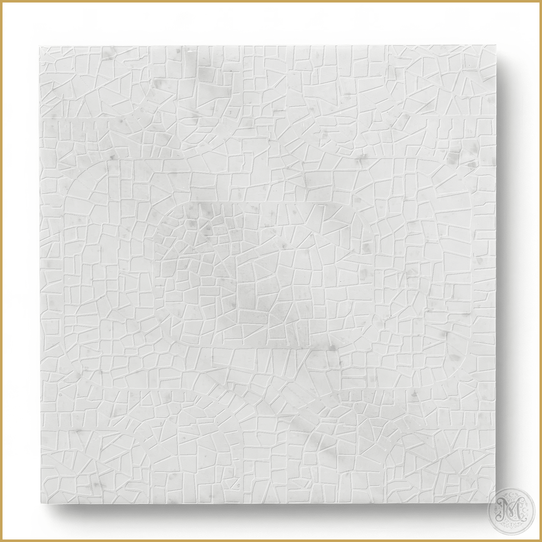 Mosaic | Glacier White Marble | Pattern Engraved - MARICERA