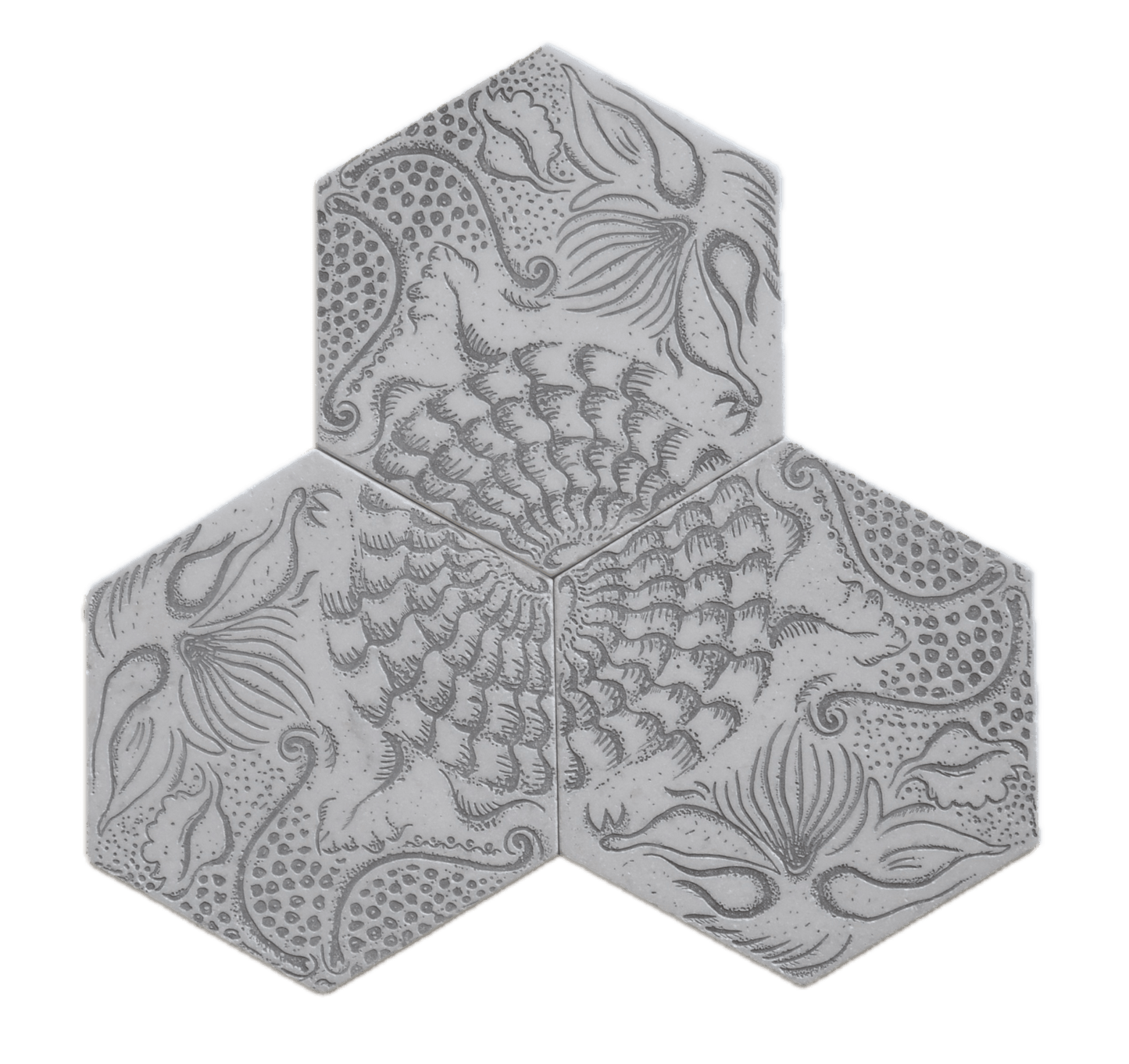 Nuhex Glacier White Etched Marble Tile Walls & Floors - MARICERA