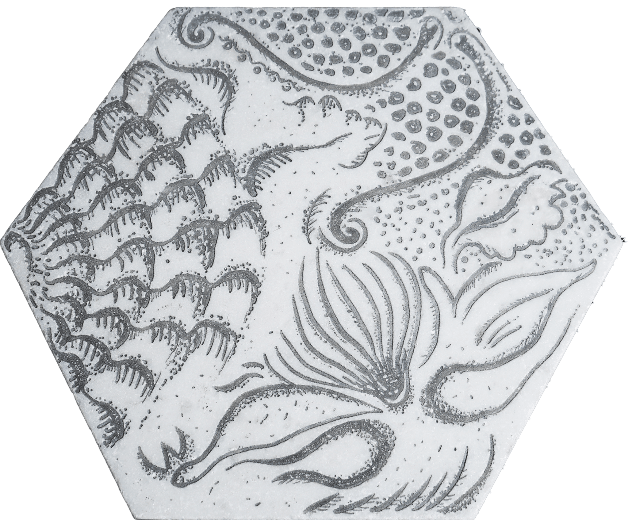 Nuhex Glacier White Etched Marble Tile Walls & Floors - MARICERA