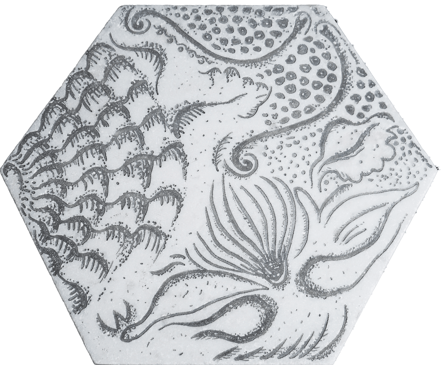 Nuhex Glacier White Etched Marble Tile Walls & Floors - MARICERA