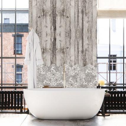 Nuhex Glacier White Etched Marble Tile Walls & Floors - MARICERA