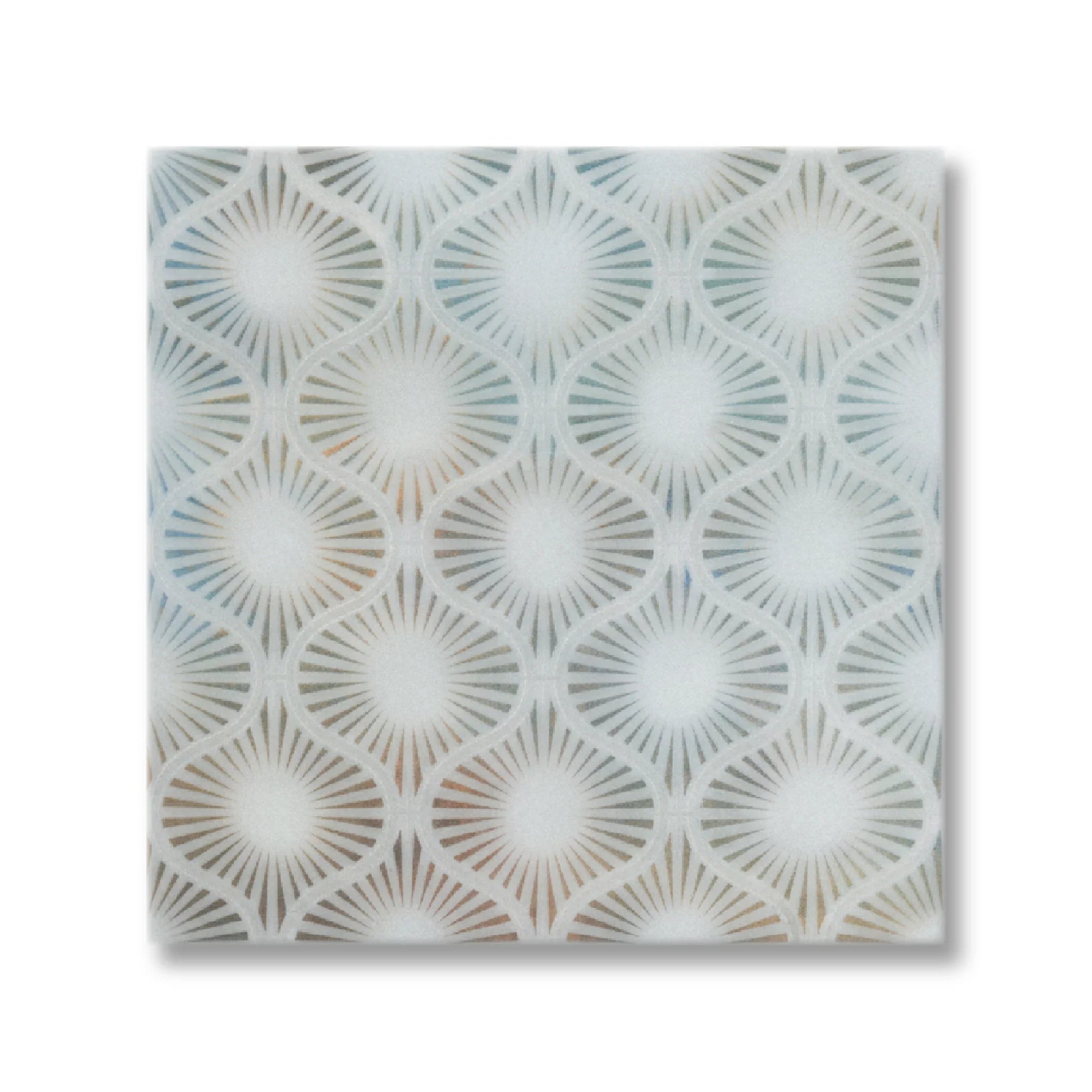 Opulent Waves - Engraved Bianco Marble Tile - MARICERA