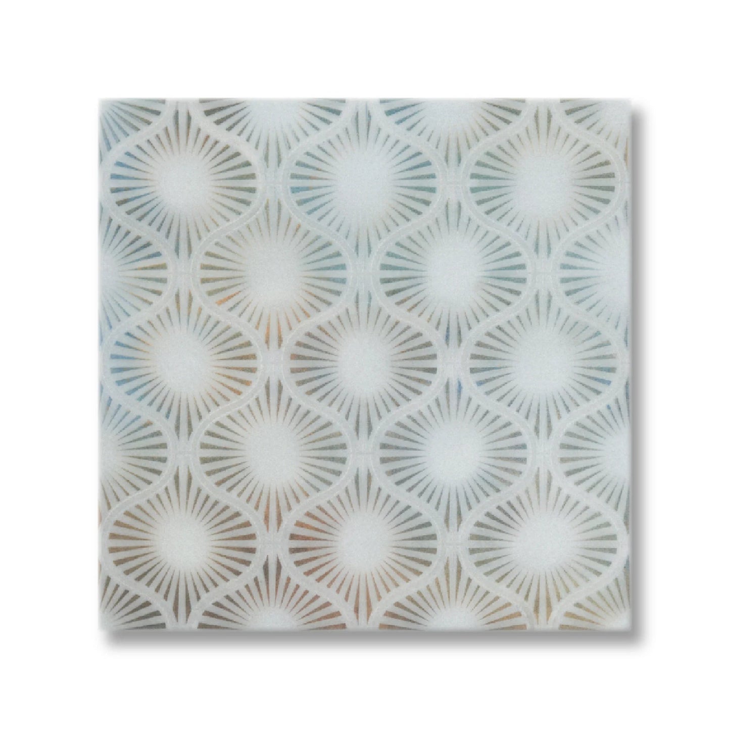 Opulent Waves - Engraved Bianco Marble Tile - MARICERA