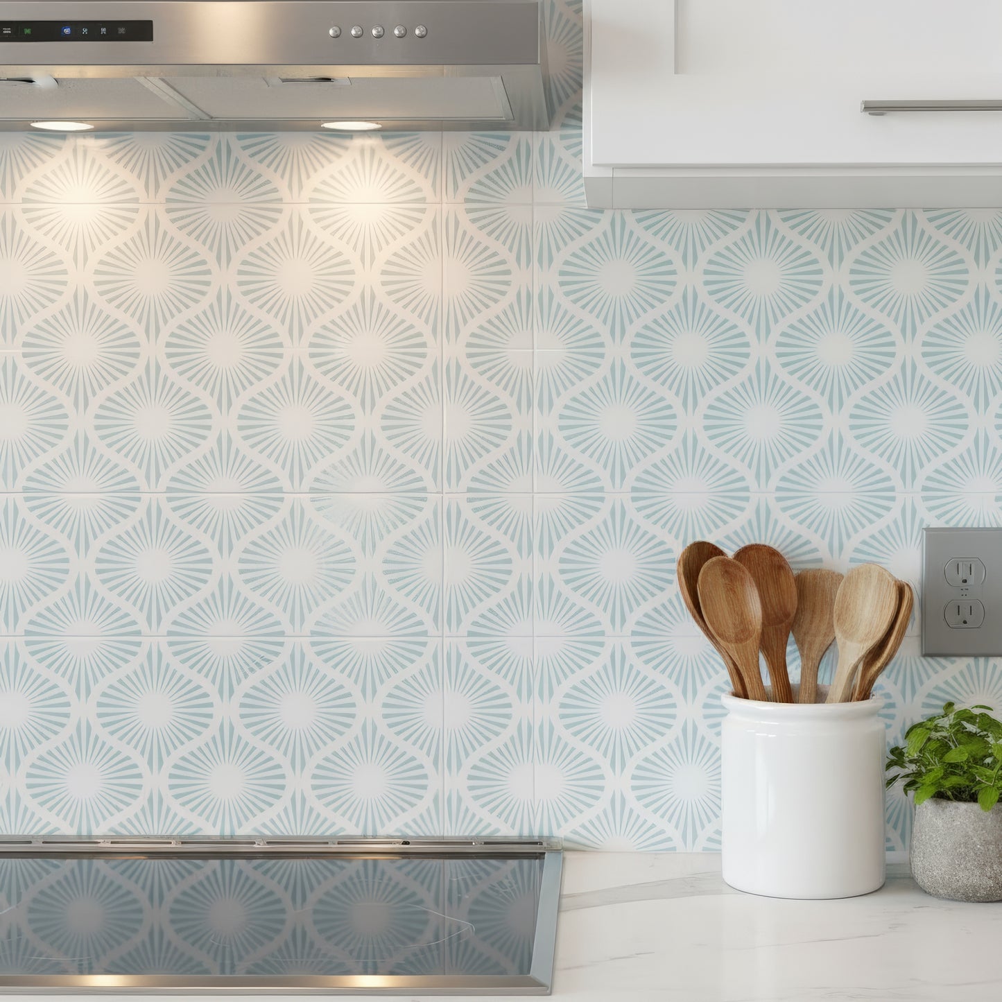 Opulent Waves-Blue-Engraved Marble Tile