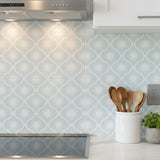 Opulent Waves-Blue-Engraved Marble Tile