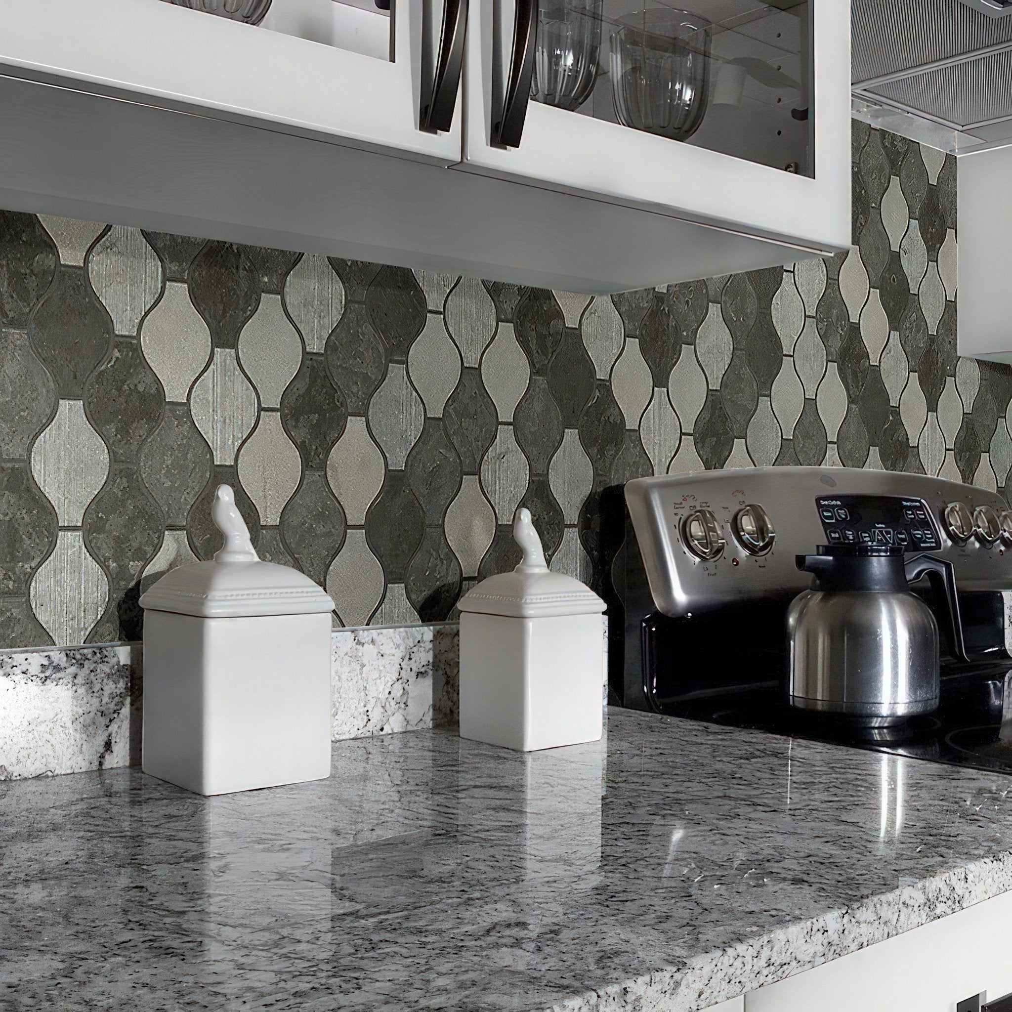 Ornament Milly Gray Limestone Mosaic Tile For Walls & Floors - MARICERA