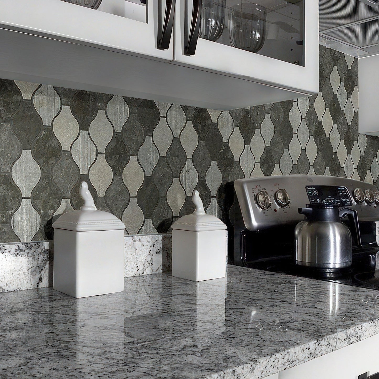 Ornament Milly Gray Limestone Mosaic Tile For Walls & Floors - MARICERA