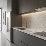 Palmera | Glacier White Marble | Pattern Engraved - MARICERA