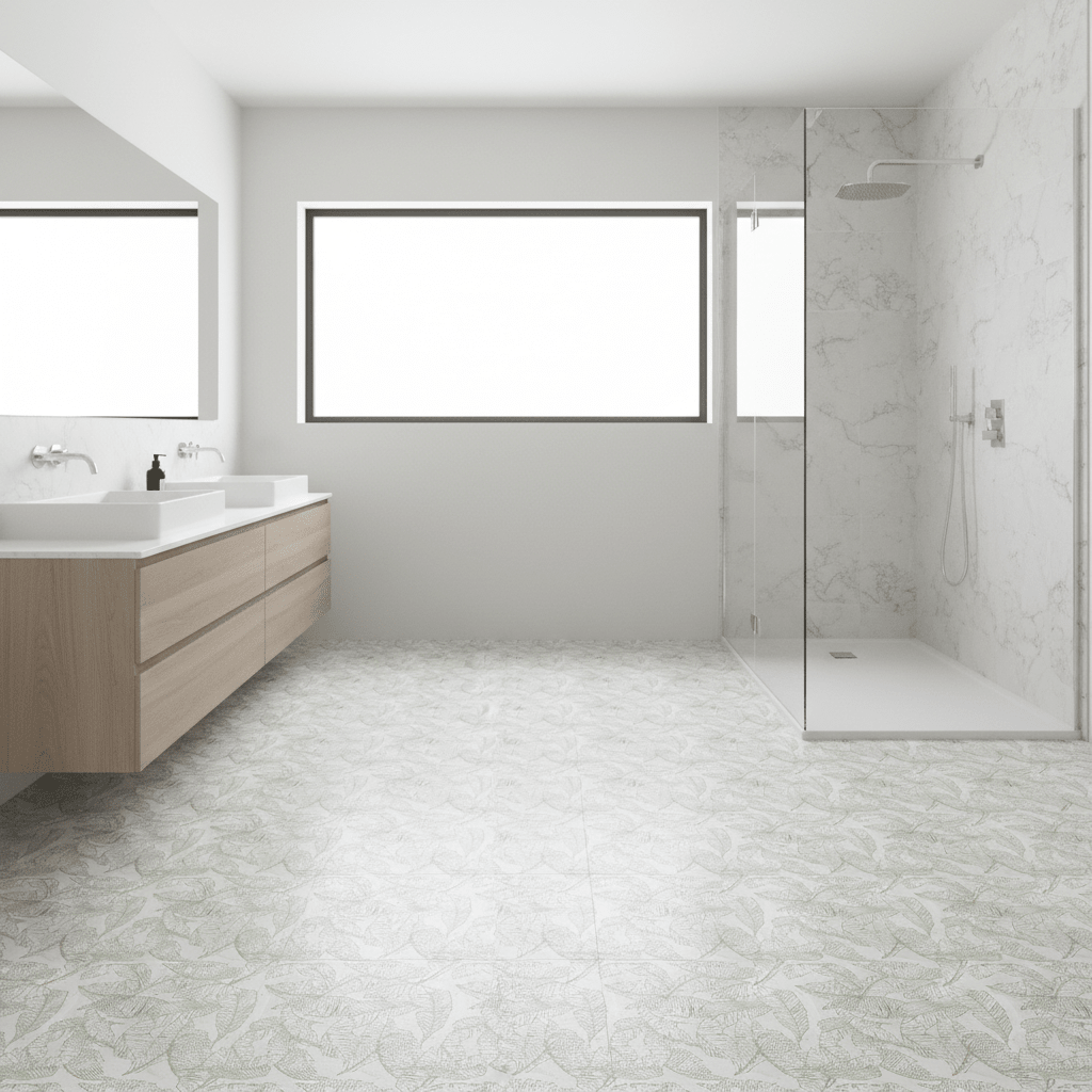 Palmera | Glacier White Marble | Pattern Engraved - MARICERA