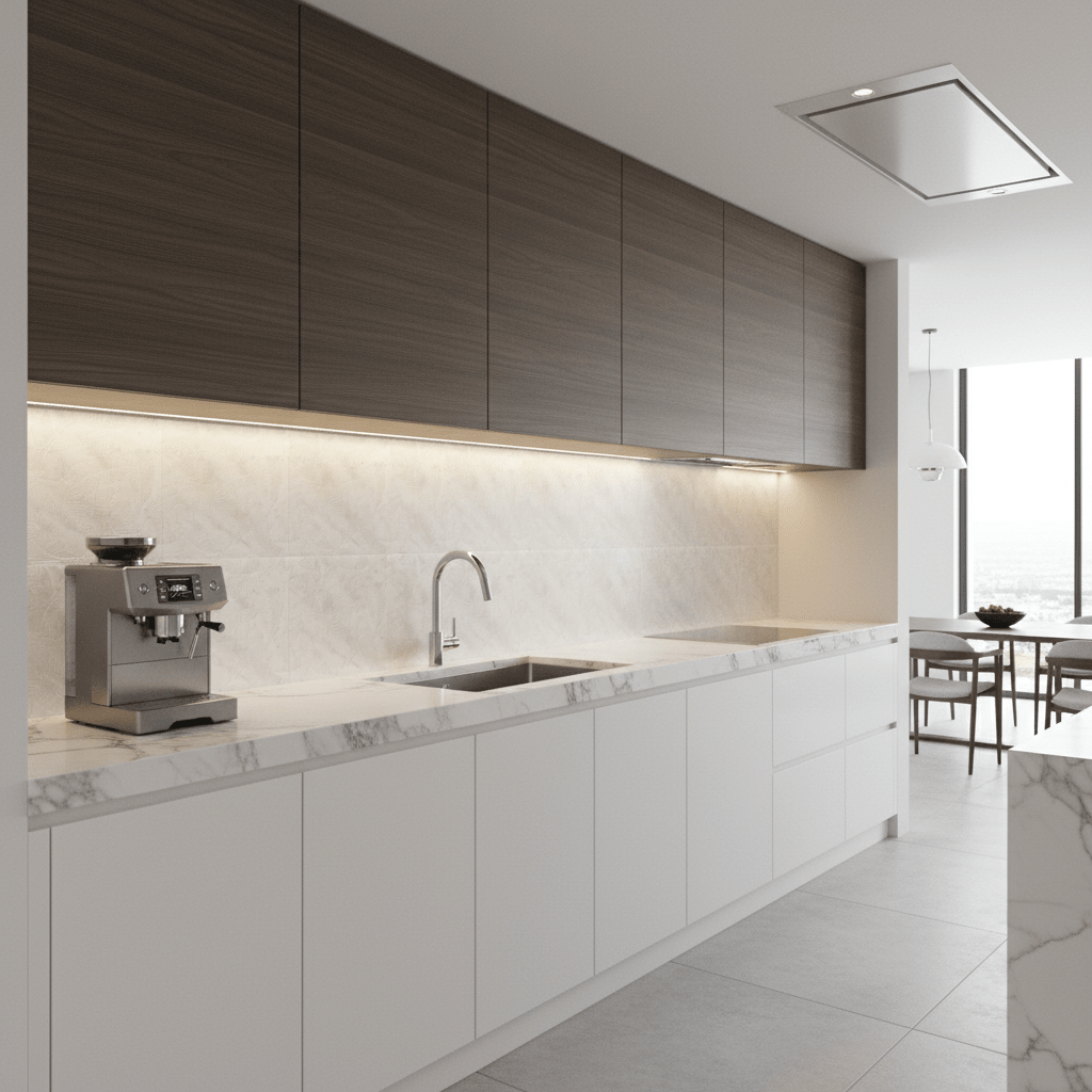 Palmera | Glacier White Marble | Pattern Engraved - MARICERA