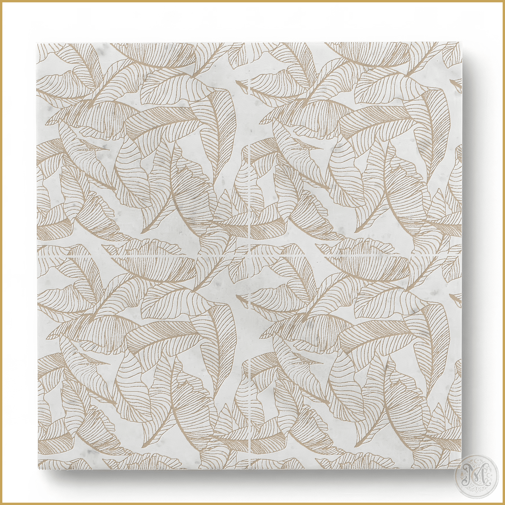 Palmera | Glacier White Marble | Pattern Engraved - MARICERA