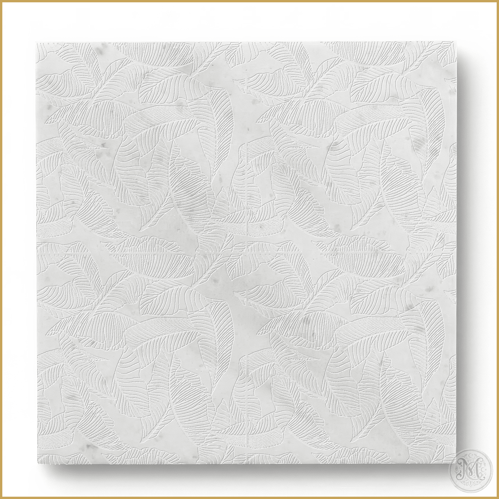 Palmera | Glacier White Marble | Pattern Engraved - MARICERA