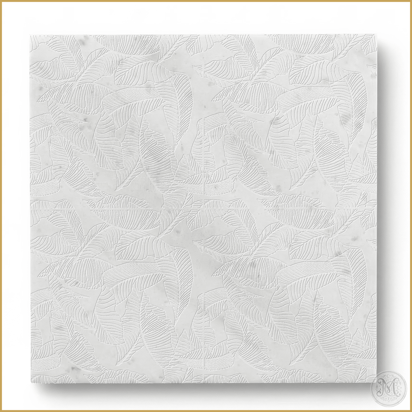 Palmera | Glacier White Marble | Pattern Engraved - MARICERA