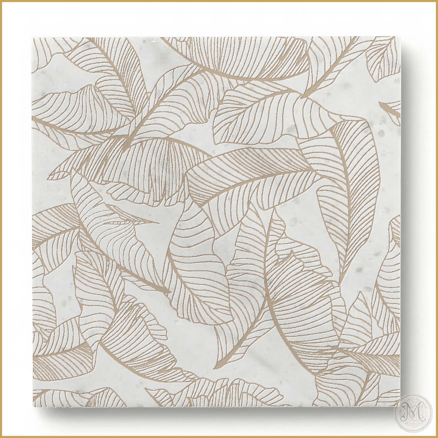 Palmera | Glacier White Marble | Pattern Engraved - MARICERA