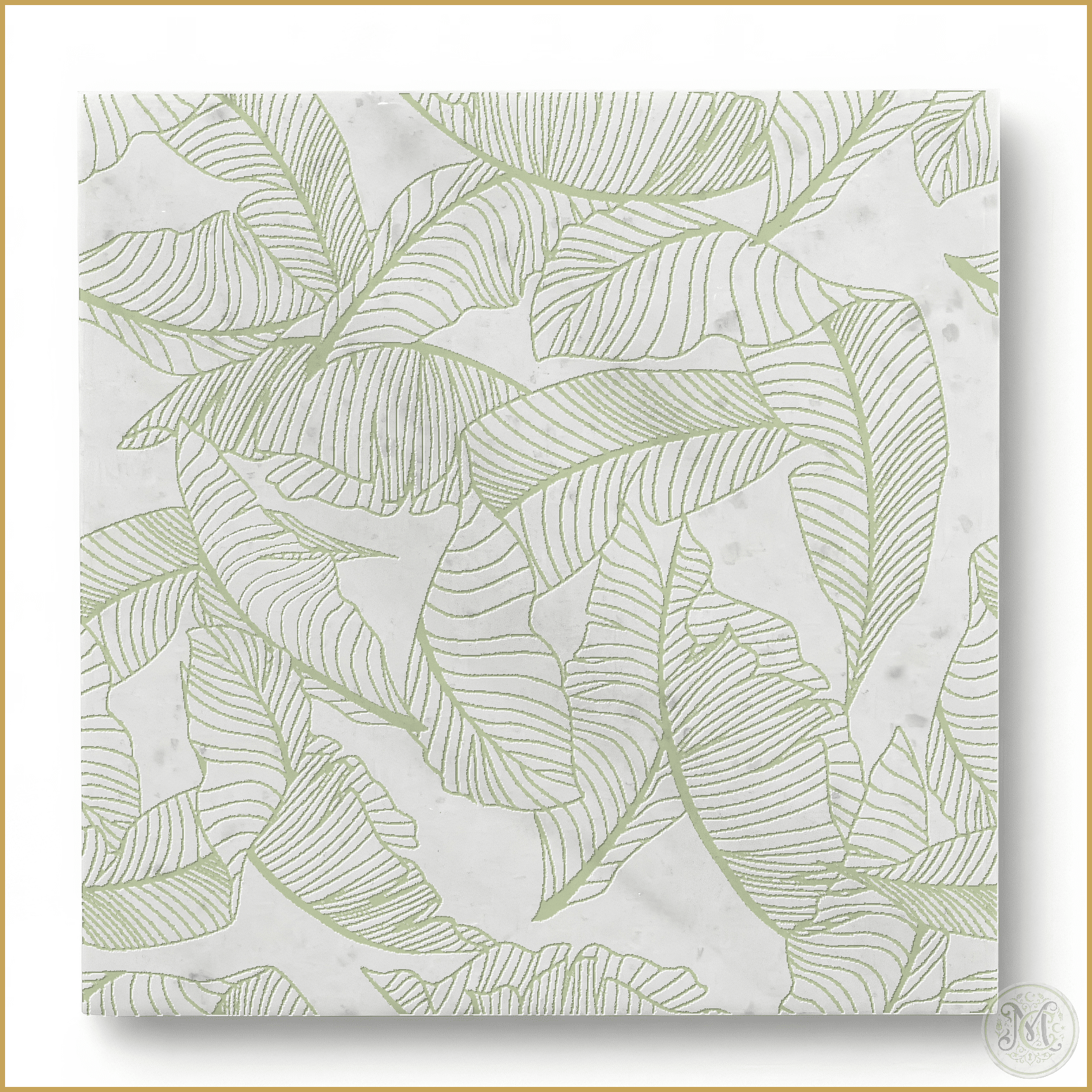Palmera | Glacier White Marble | Pattern Engraved - MARICERA