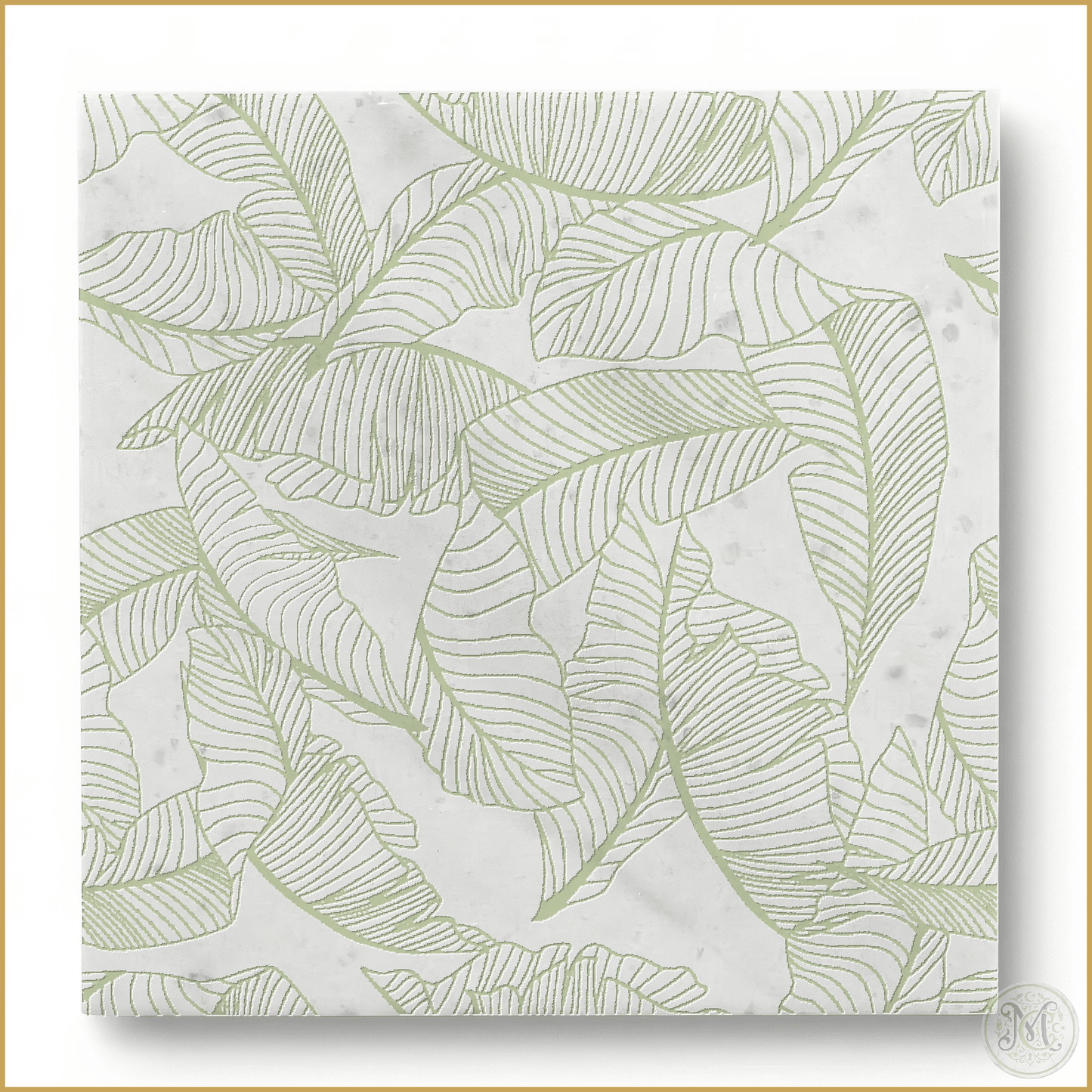 Palmera | Glacier White Marble | Pattern Engraved - MARICERA