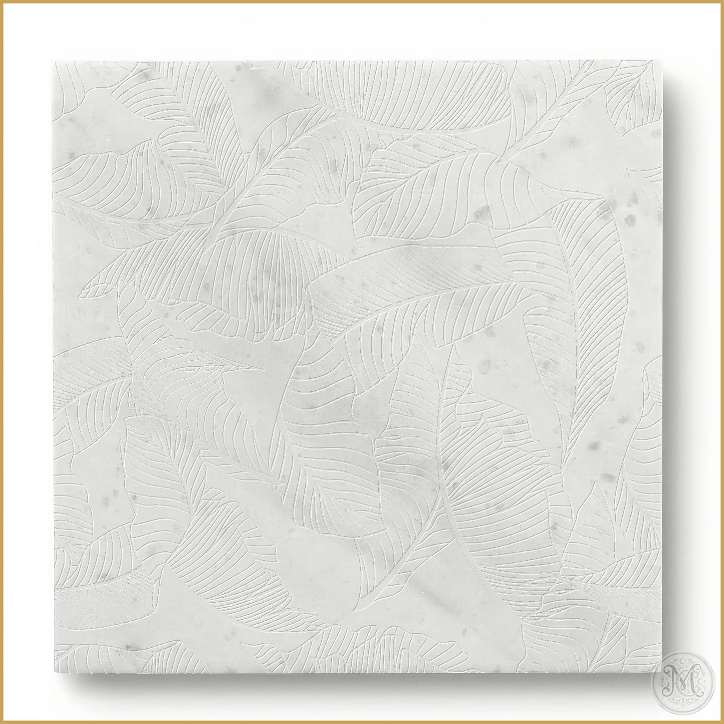 Palmera | Glacier White Marble | Pattern Engraved - MARICERA